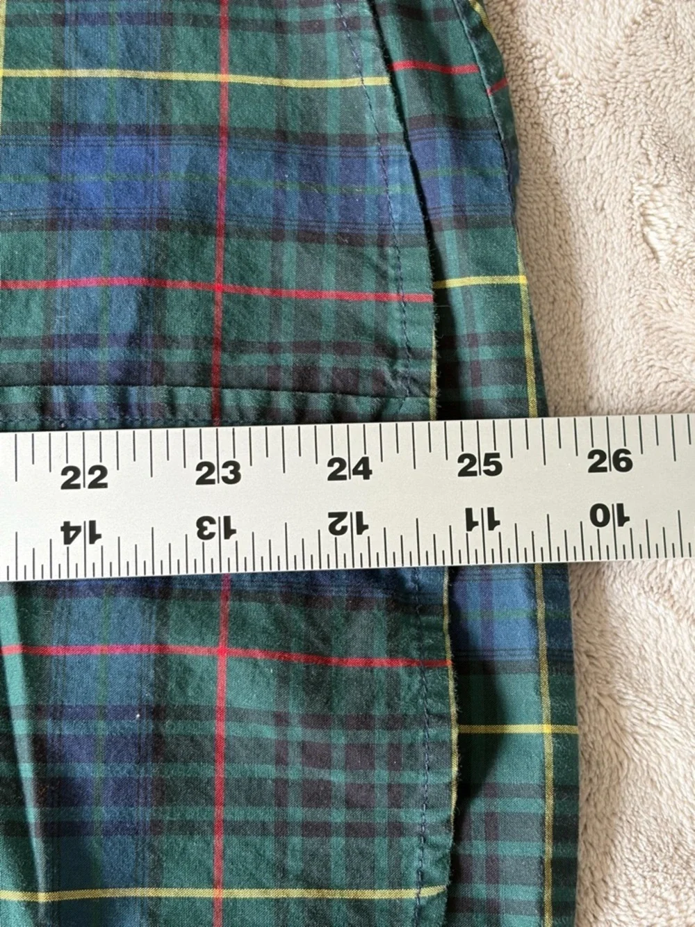 Ralph Lauren Boys L 14-16 Tartan Plaid Cotton Button Down Shirt Preppy Academia